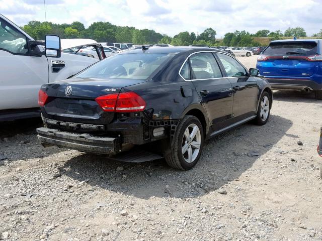 1VWBS7A33EC069613 - 2014 VOLKSWAGEN PASSAT SE BLACK photo 4