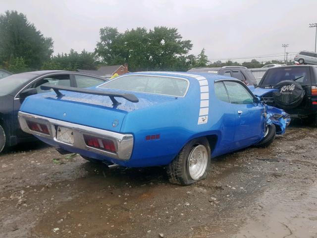 RH23G1G154947 - 1971 PLYMOUTH ROADRUNNER BLUE photo 4