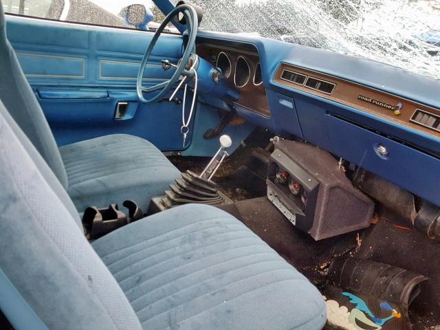 RH23G1G154947 - 1971 PLYMOUTH ROADRUNNER BLUE photo 5