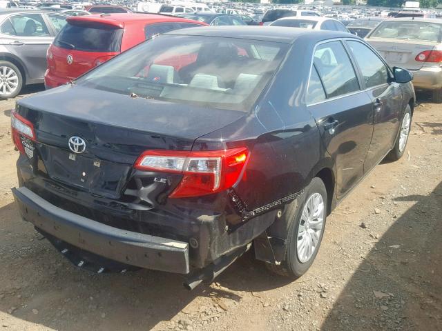 4T4BF1FK2CR216498 - 2012 TOYOTA CAMRY BASE BLACK photo 4