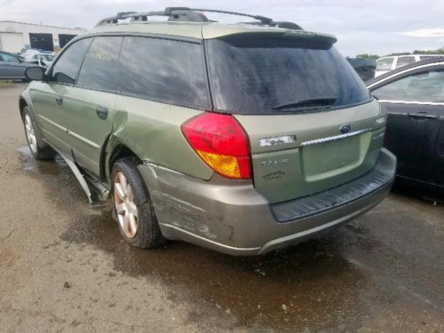 4S4BP61C177335829 - 2007 SUBARU LEGACY OUT GREEN photo 3