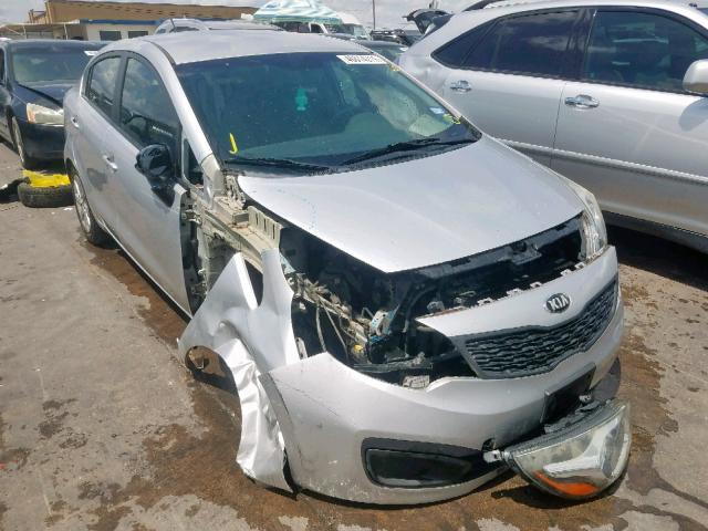 KNADM4A30E6342197 - 2014 KIA RIO LX SILVER photo 1