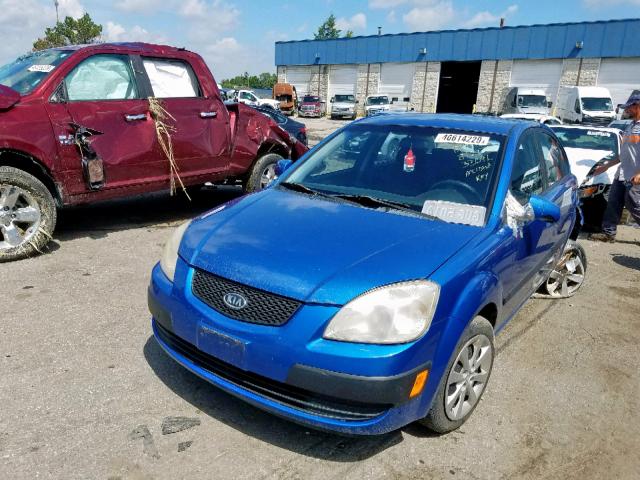 KNADE123066033096 - 2006 KIA RIO BLUE photo 2