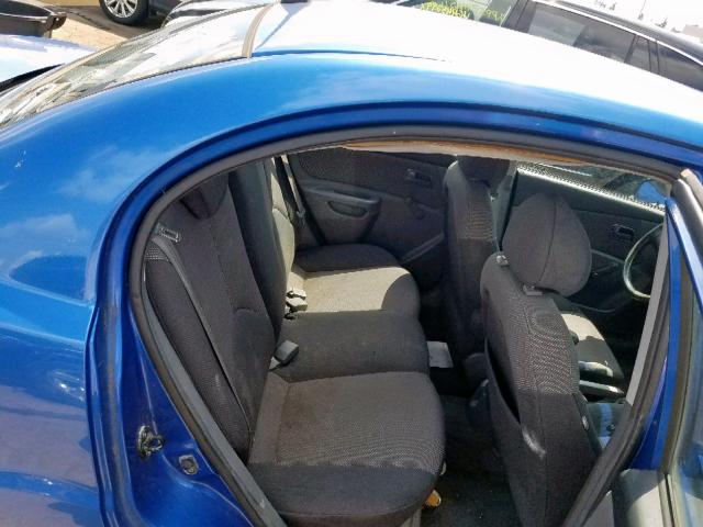 KNADE123066033096 - 2006 KIA RIO BLUE photo 6