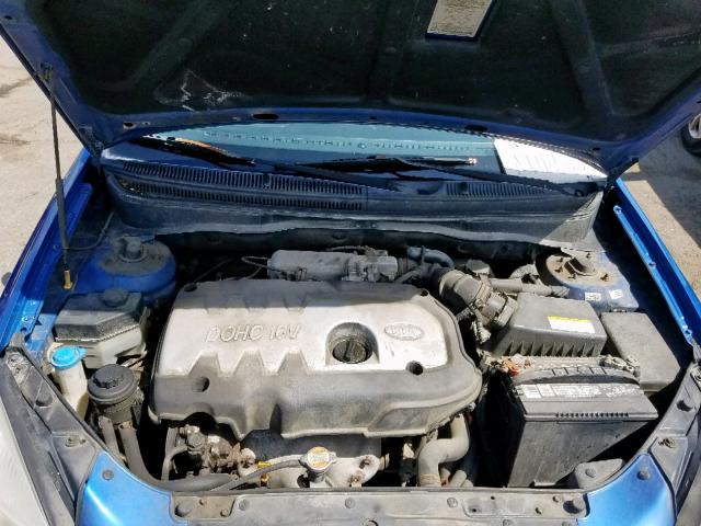 KNADE123066033096 - 2006 KIA RIO BLUE photo 7