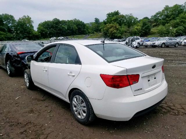 KNAFU4A22A5288322 - 2010 KIA FORTE EX WHITE photo 3