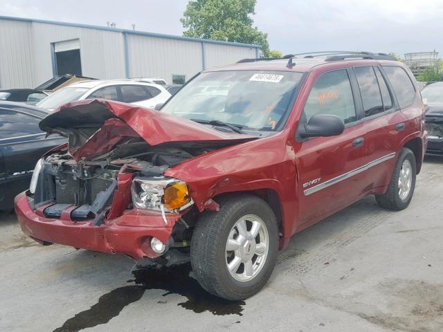 1GKDT13S662254048 - 2006 GMC ENVOY MAROON photo 2