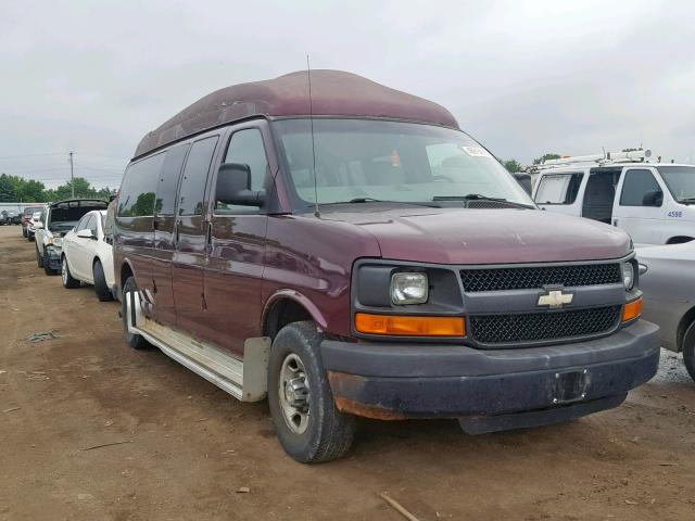 1GAHG39U141123353 - 2004 CHEVROLET EXPRESS G3 MAROON photo 1