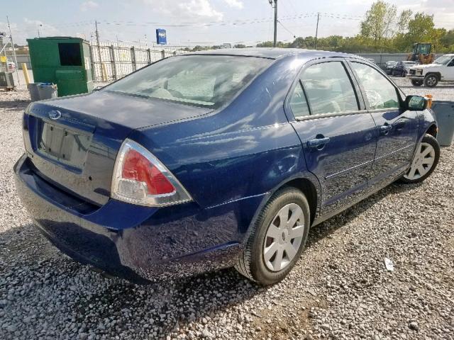 3FAHP06Z67R123547 - 2007 FORD FUSION S BLUE photo 4