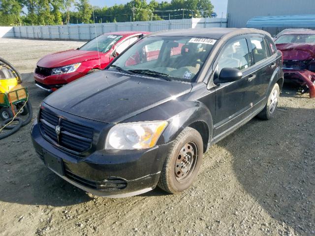 1B3HB28BX7D566640 - 2007 DODGE CALIBER BLACK photo 2