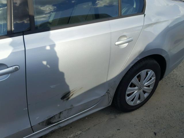 3VW2K7AJ4EM296614 - 2014 VOLKSWAGEN JETTA BASE 银色 照片 9