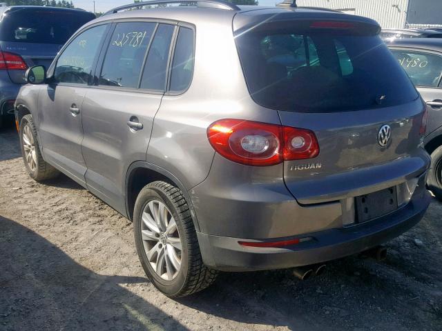 WVGBV7AX1AW514948 - 2010 VOLKSWAGEN TIGUAN SE GRAY photo 3