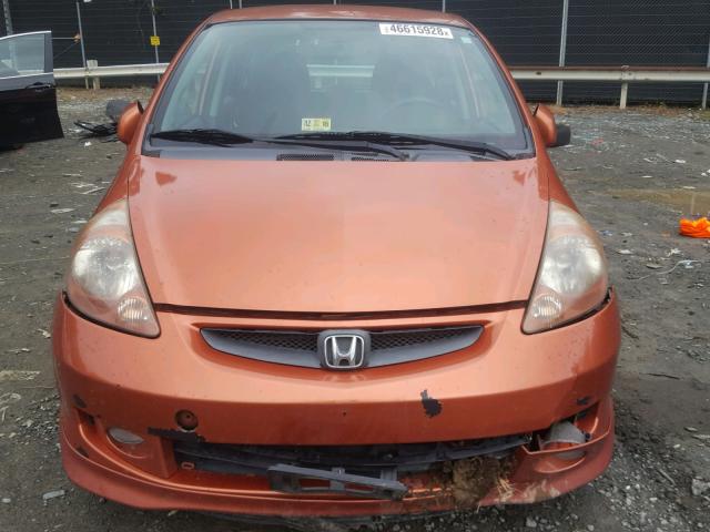 JHMGD38647S016678 - 2007 HONDA FIT S 橙色 照片 9