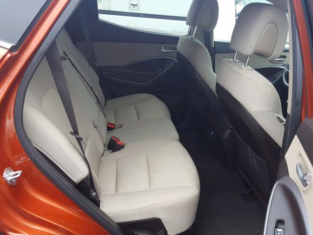 5XYZTDLB3DG028118 - 2013 HYUNDAI SANTA FE S ORANGE photo 6