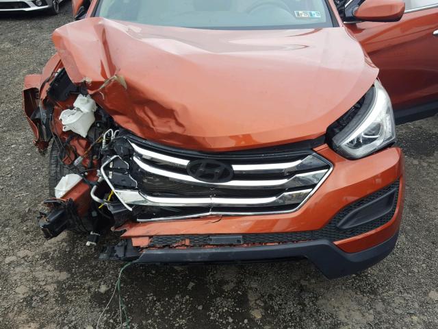 5XYZTDLB3DG028118 - 2013 HYUNDAI SANTA FE S ORANGE photo 7