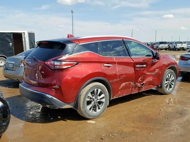 5N1AZ2MG4GN166270 - 2016 NISSAN MURANO S MAROON photo 4