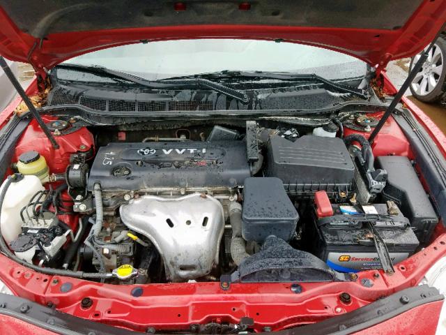 4T1BE46K57U147472 - 2007 TOYOTA CAMRY NEW RED photo 7