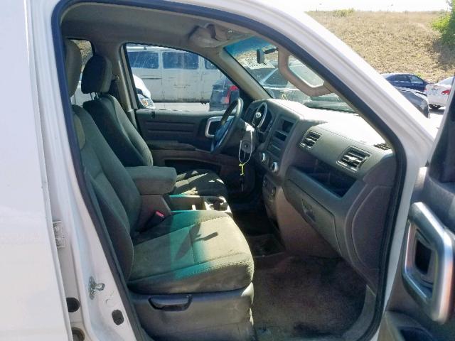 2HJYK16347H508994 - 2007 HONDA RIDGELINE WHITE photo 5