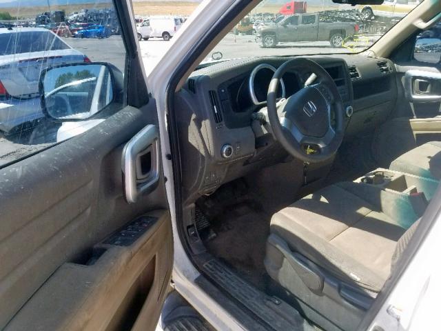 2HJYK16347H508994 - 2007 HONDA RIDGELINE WHITE photo 9