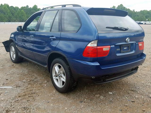 5UXFB33513LH44353 - 2003 BMW X5 4.4I BLUE photo 3