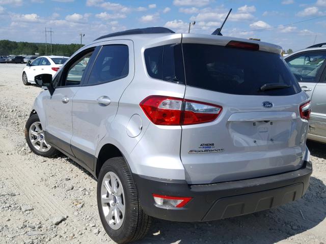 MAJ3P1TE9JC188366 - 2018 FORD ECOSPORT S SILVER photo 3