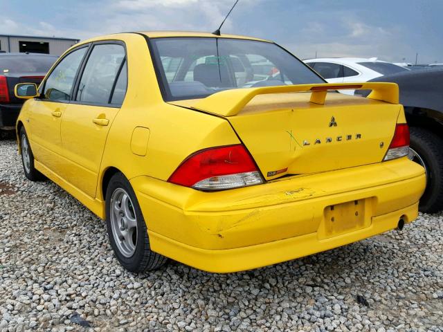 JA3AJ86E23U002590 - 2003 MITSUBISHI LANCER OZ YELLOW photo 3