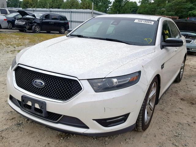 1FAHP2KT7EG155814 - 2014 FORD TAURUS SHO WHITE photo 2