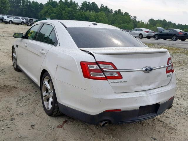 1FAHP2KT7EG155814 - 2014 FORD TAURUS SHO WHITE photo 3