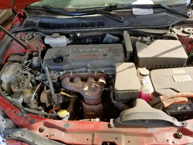 4T1BB46K38U032945 - 2008 TOYOTA CAMRY HYBR RED photo 7