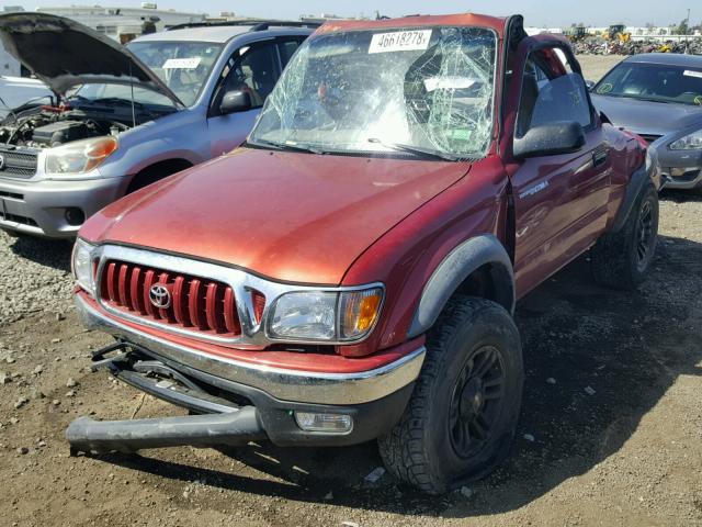 5TENM92N81Z869938 - 2001 TOYOTA TACOMA PRE RED photo 2