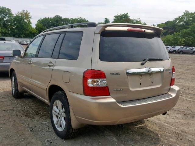 JTEEW21AX70048277 - 2007 TOYOTA HIGHLANDER GOLD photo 3