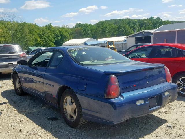 2G1WX12K749209086 - 2004 CHEVROLET MONTE CARL BLUE photo 3