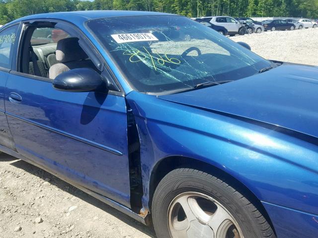 2G1WX12K749209086 - 2004 CHEVROLET MONTE CARL BLUE photo 9