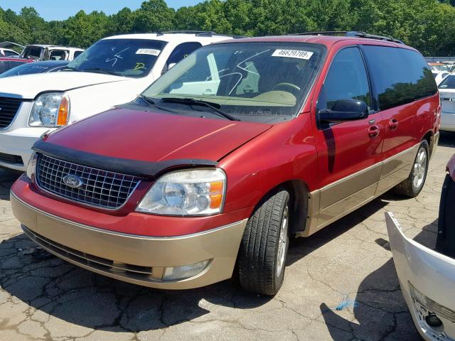 2FMDA582X4BA99525 - 2004 FORD FREESTAR L RED photo 2