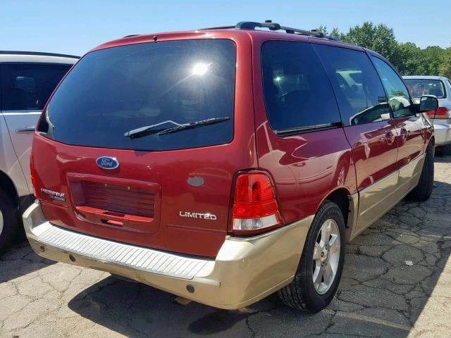 2FMDA582X4BA99525 - 2004 FORD FREESTAR L RED photo 4