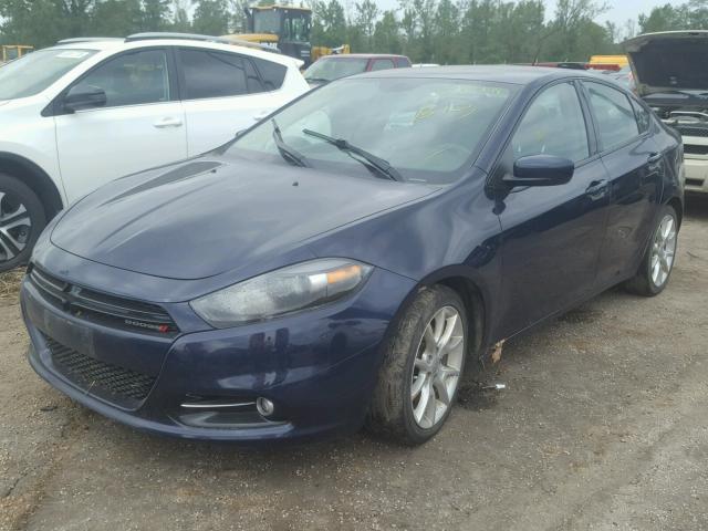 1C3CDFBA7DD289505 - 2013 DODGE DART SXT BLUE photo 2