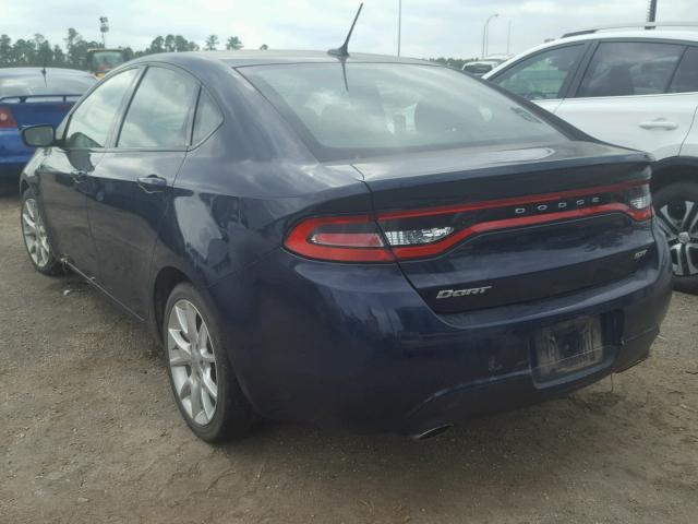 1C3CDFBA7DD289505 - 2013 DODGE DART SXT BLUE photo 3