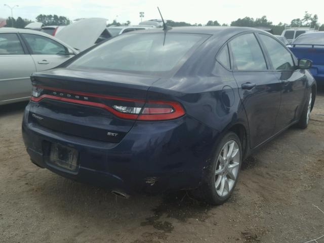 1C3CDFBA7DD289505 - 2013 DODGE DART SXT BLUE photo 4