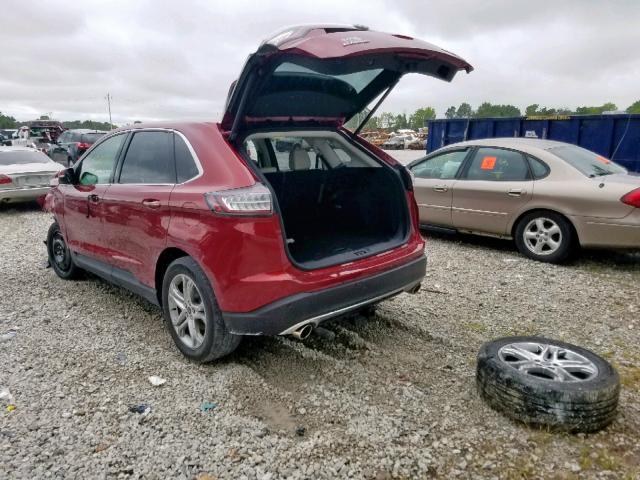 2FMPK4K87GBB52185 - 2016 FORD EDGE TITAN MAROON photo 3