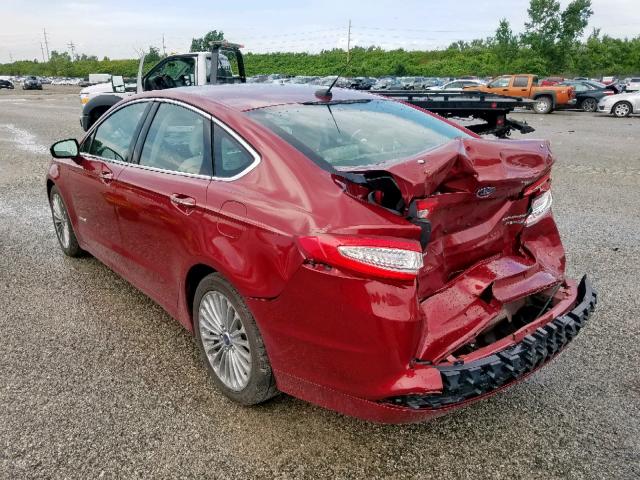 3FA6P0RU6ER227072 - 2014 FORD FUSION TIT MAROON photo 3