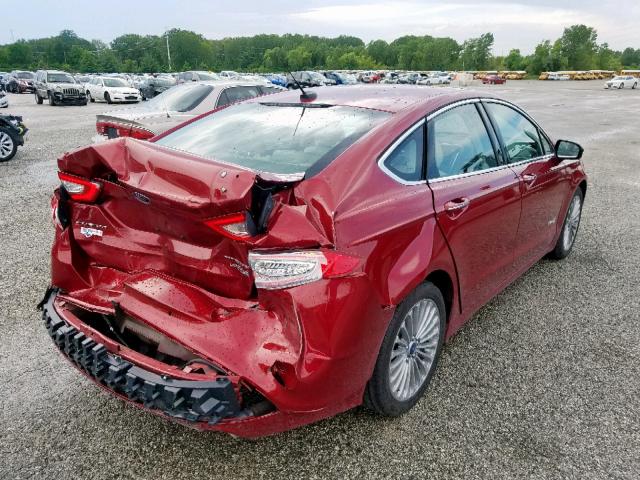 3FA6P0RU6ER227072 - 2014 FORD FUSION TIT MAROON photo 4