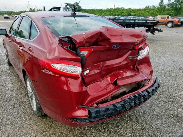 3FA6P0RU6ER227072 - 2014 FORD FUSION TIT MAROON photo 9