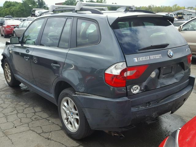 WBXPA73404WC35154 - 2004 BMW X3 2.5I GREEN photo 3