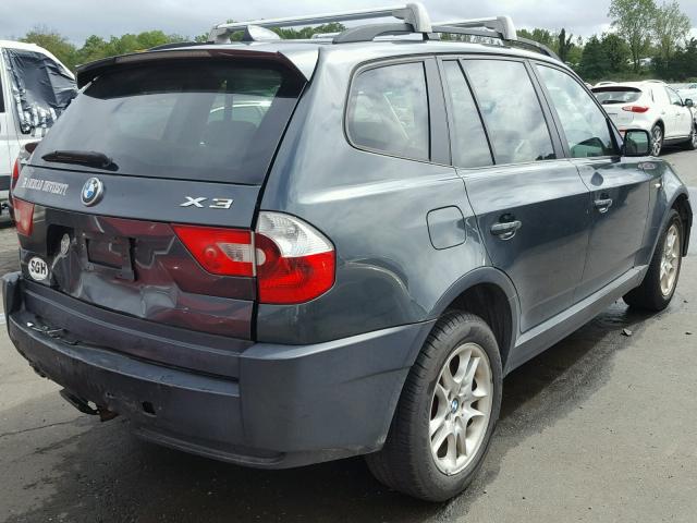 WBXPA73404WC35154 - 2004 BMW X3 2.5I GREEN photo 4