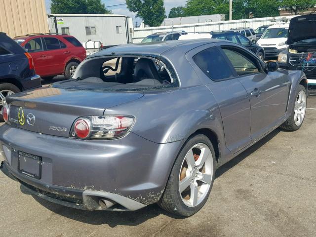 JM1FE173440124540 - 2004 MAZDA RX8 GRAY photo 4