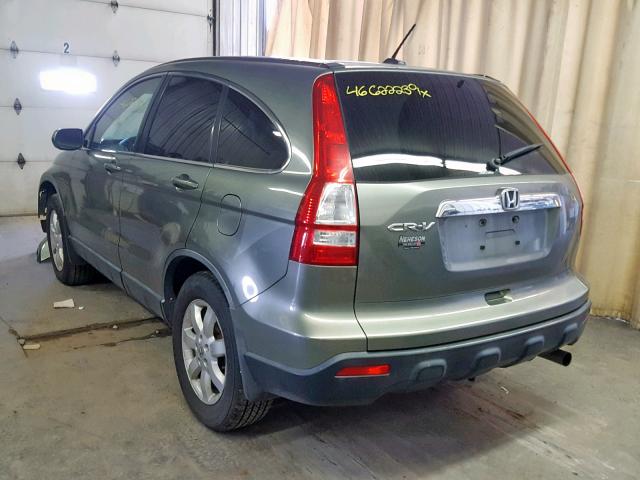 JHLRE48737C016786 - 2007 HONDA CR-V EXL GREEN photo 3