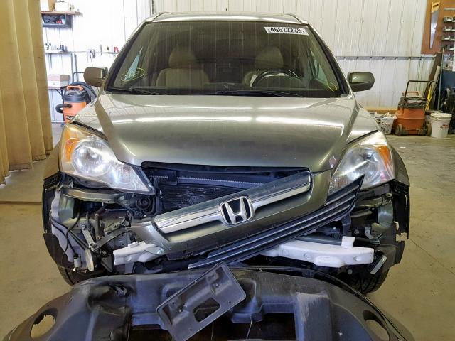 JHLRE48737C016786 - 2007 HONDA CR-V EXL GREEN photo 9