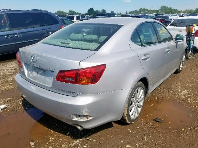 JTHCK262962000103 - 2006 LEXUS IS 250 SILVER photo 4