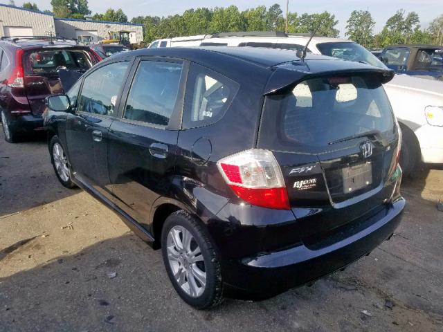 JHMGE88469C005896 - 2009 HONDA FIT SPORT BLACK photo 3