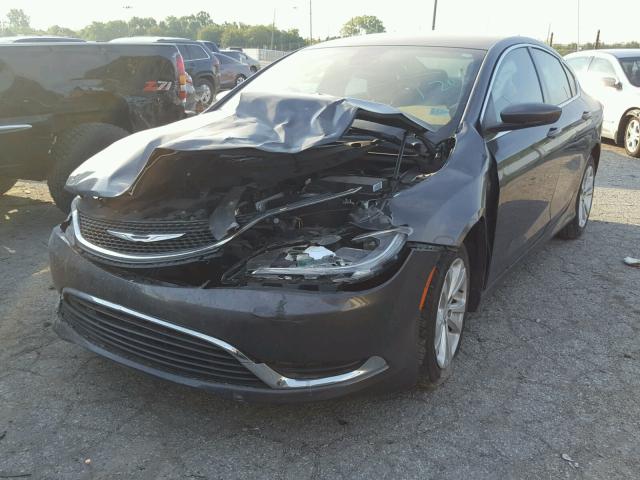 1C3CCCAB6FN705052 - 2015 CHRYSLER 200 LIMITE GRAY photo 2